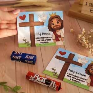 Card Cruz para Batom ou Bis - Páscoa
